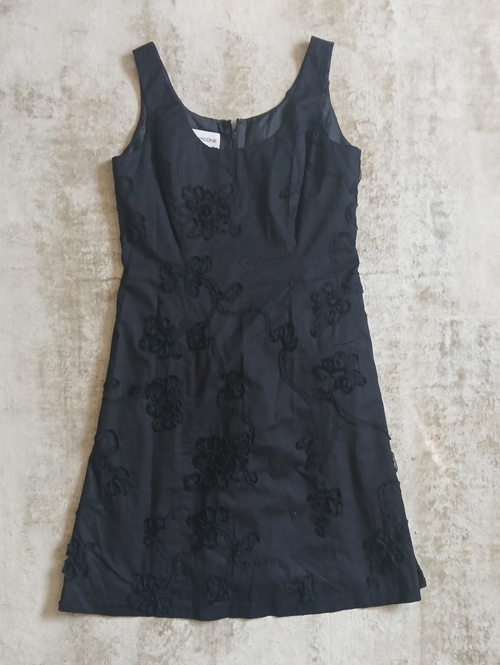 Evan Picone Black Rosette Dress size 10